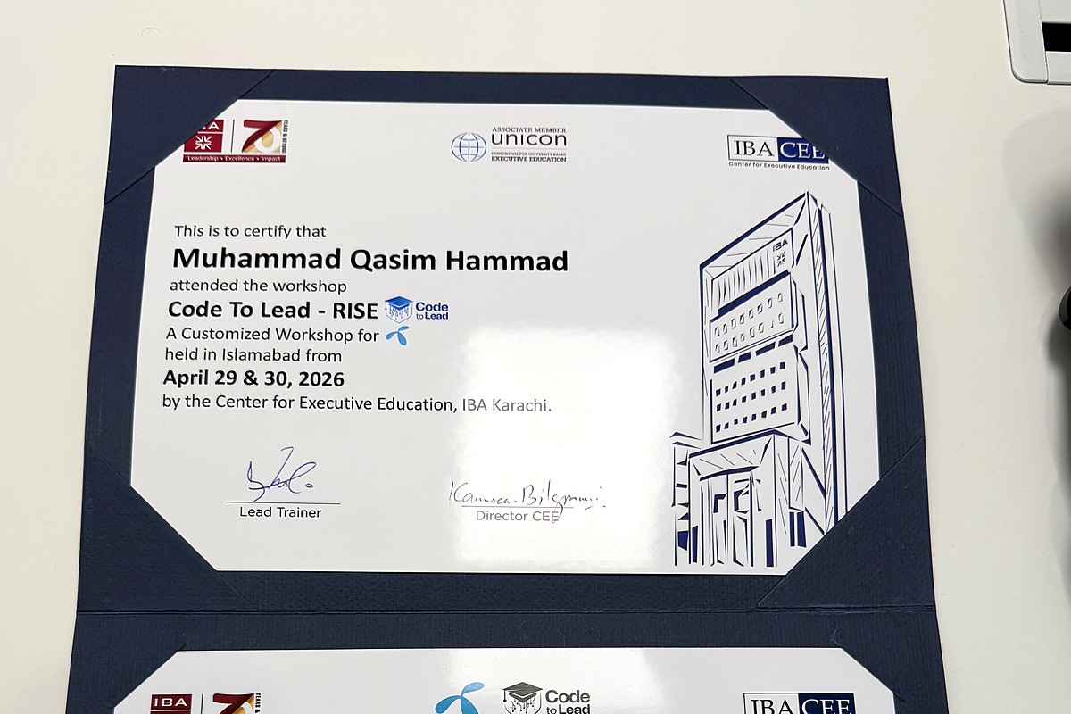 Code to Lead — RISE, IBA Karachi, Centre for Executive Education
